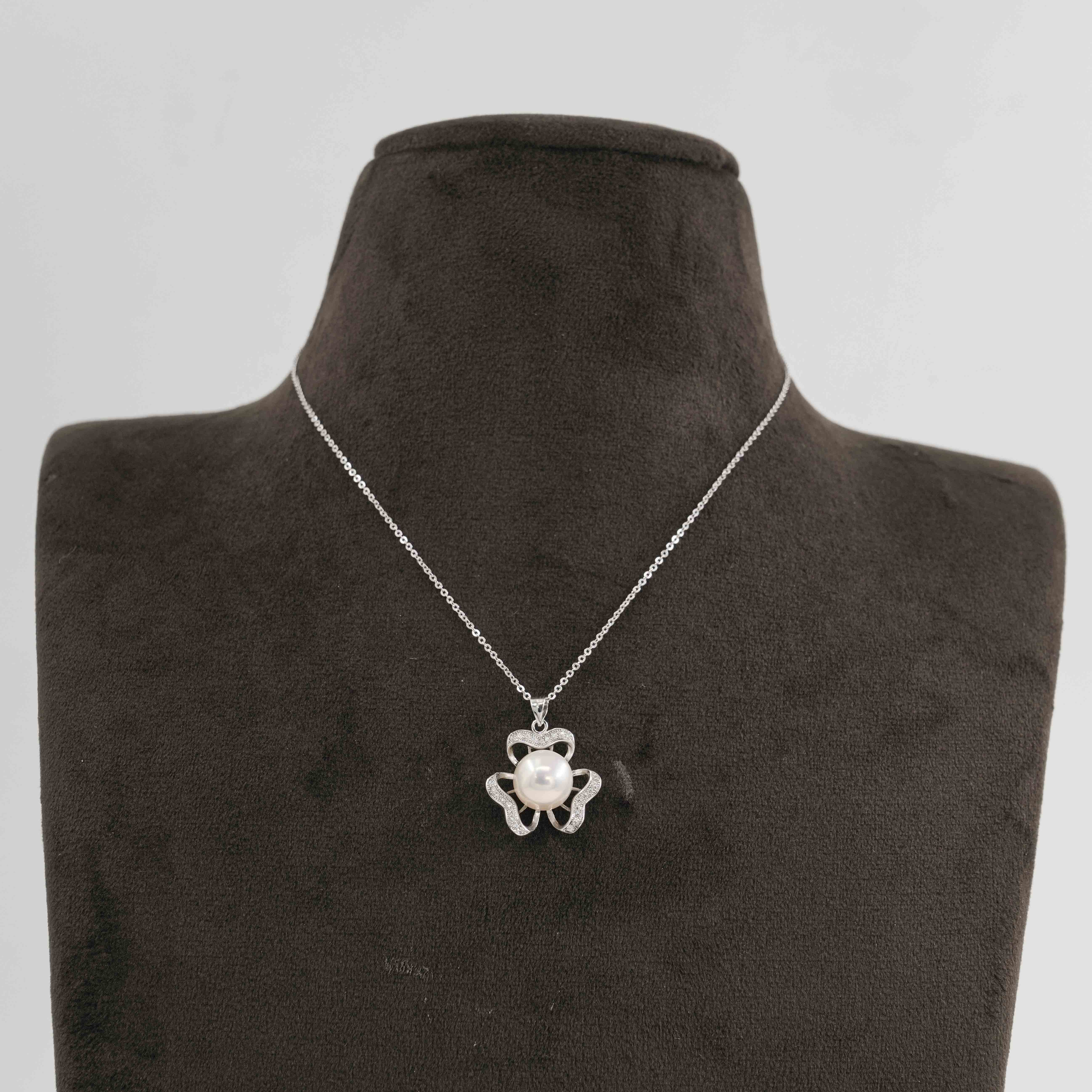 The Pearl Atelier by Kabra Pearls - 92.5 Silver Chain with Pearl Pendant